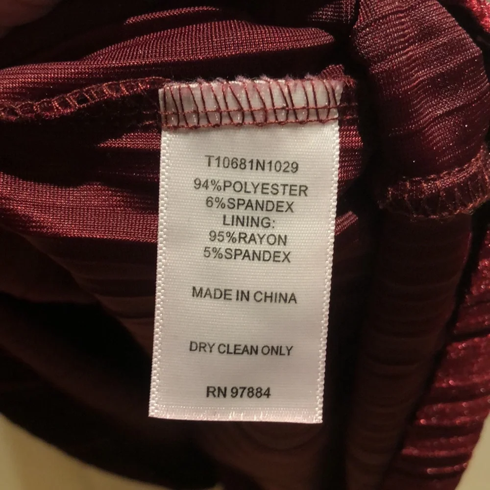 🇺🇸 Tart Burgundy Velvet Dress - Small - Picture 10 of 12